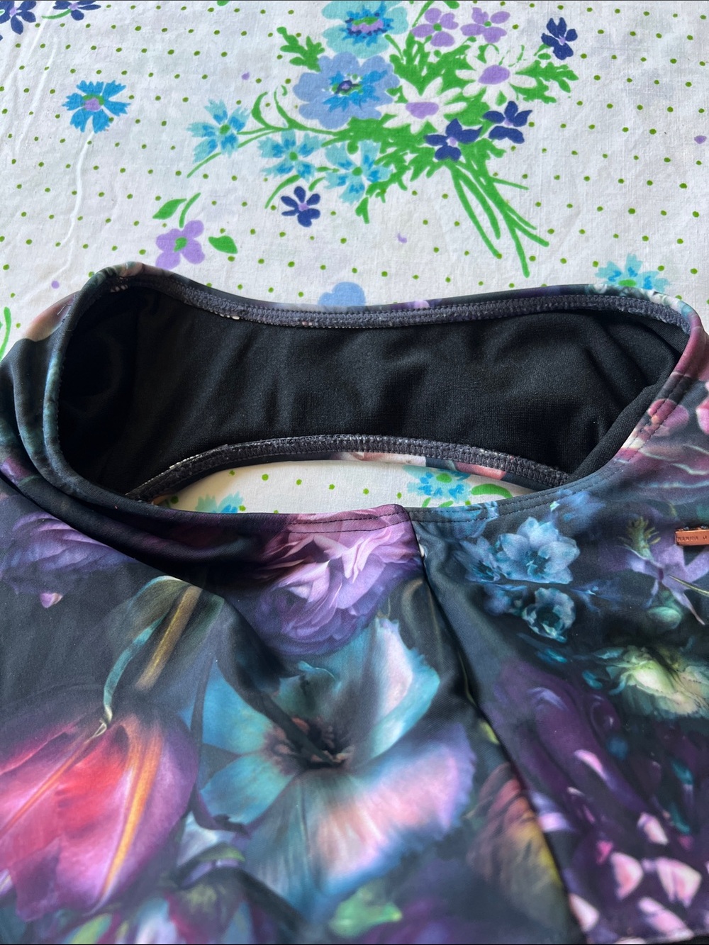 Ted Baker London Dark Floral One Piece Swim Bathing Suit - 34 A/B - Picture 8 of 14